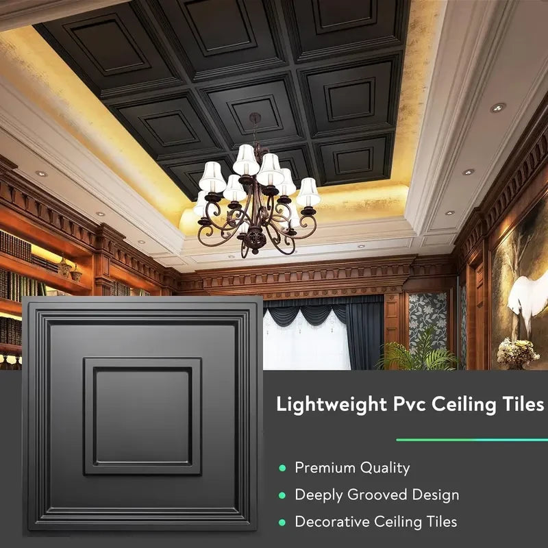 Glue Up PVC Ceiling Tiles