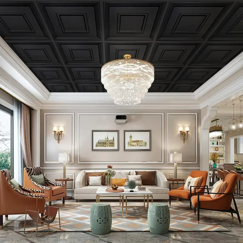 Glue Up PVC Ceiling Tiles
