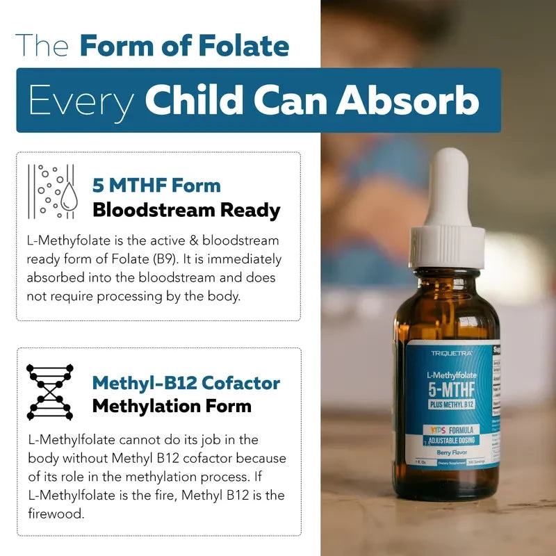 Organic Kids Methylfolate and B12 Liquid Supplement