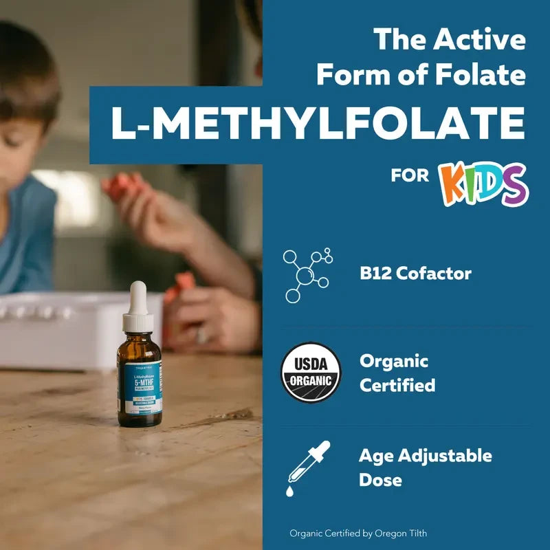 Organic Kids Methylfolate and B12 Liquid Supplement