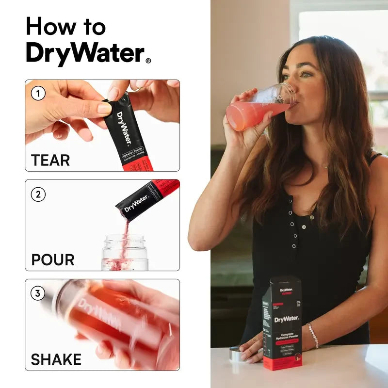 DryWater Electrolyte Hydration Powder Packets