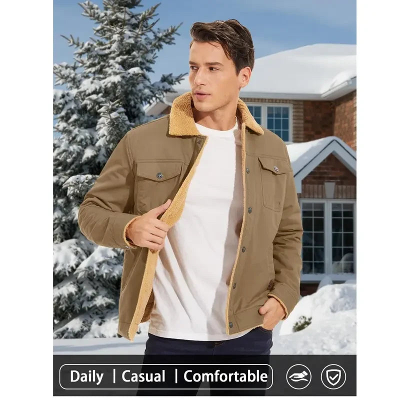 Sherpa Lined Winter Trucker Jacket