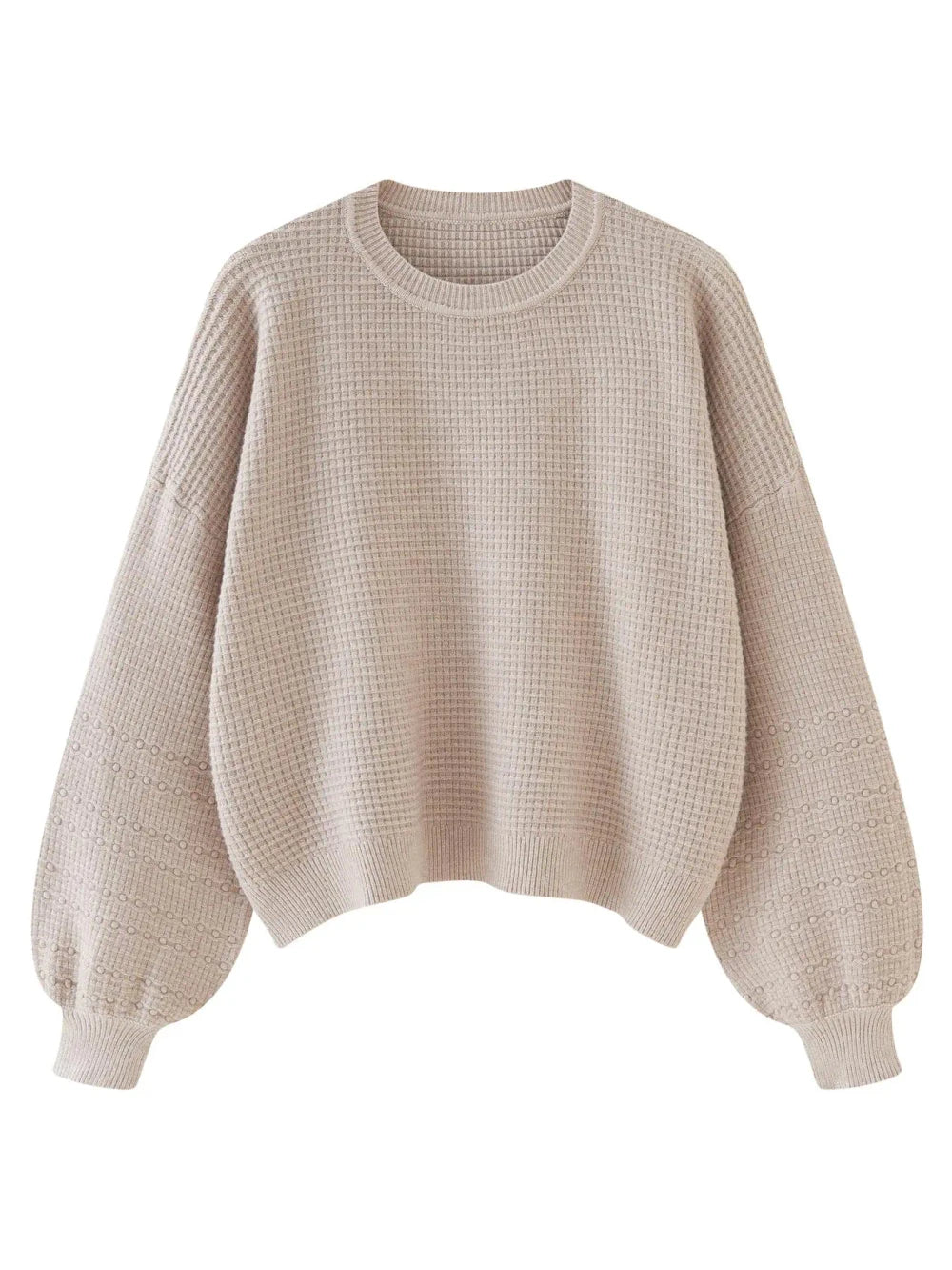 Oversized Lantern Sleeve Knit Sweater