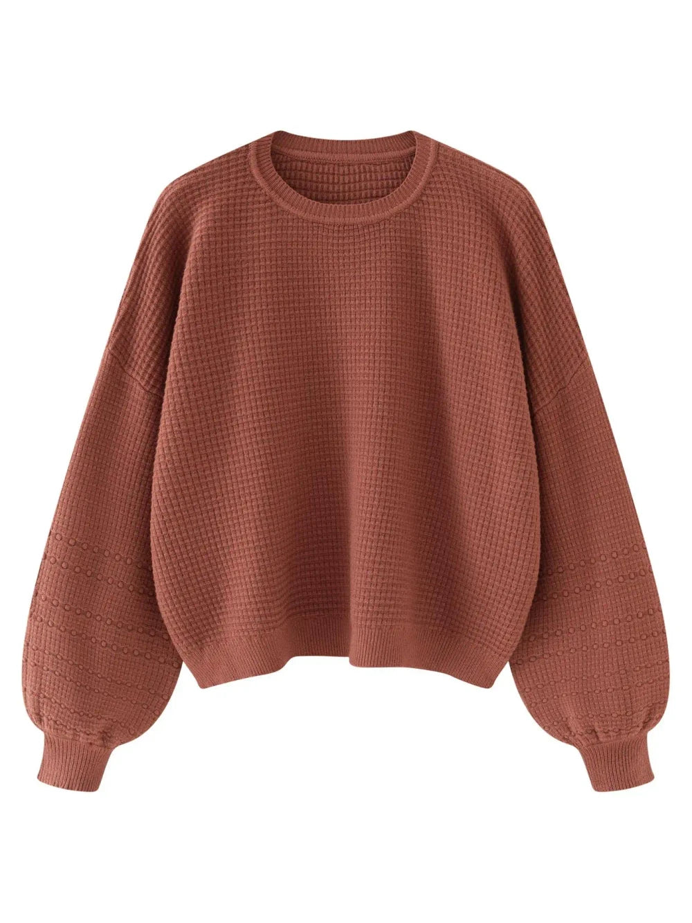 Oversized Lantern Sleeve Knit Sweater