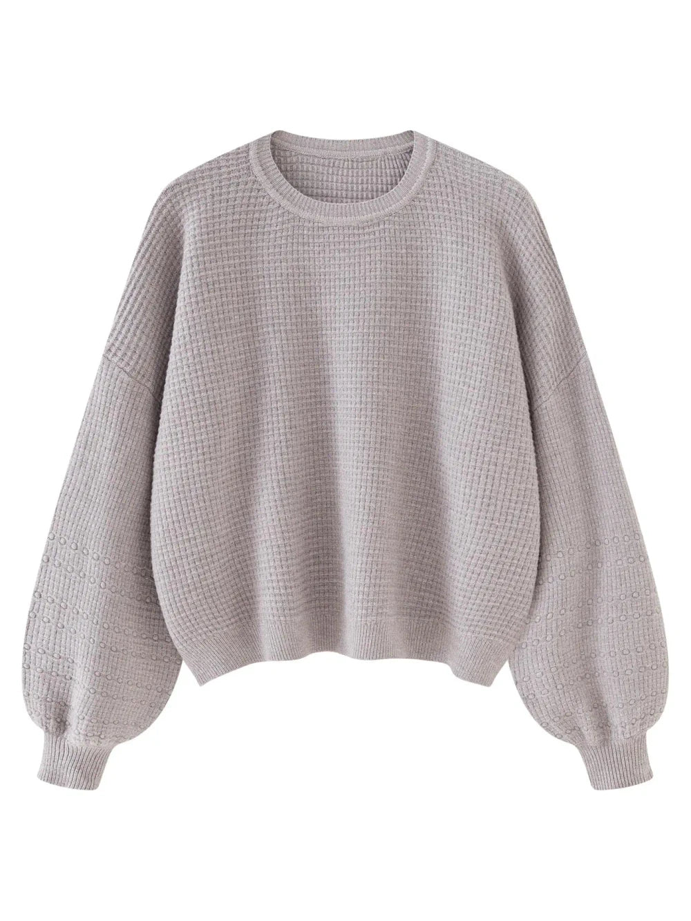 Oversized Lantern Sleeve Knit Sweater