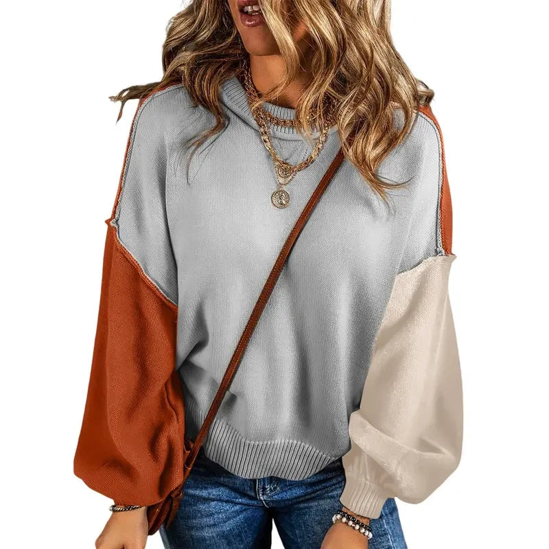 Colorblock Cotton Knit Pullover