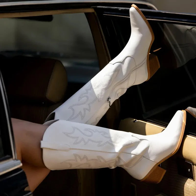 Embroidered Western Cowboy Boots