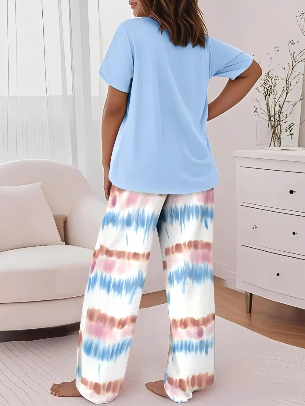 Casual Printed Loungewear Set