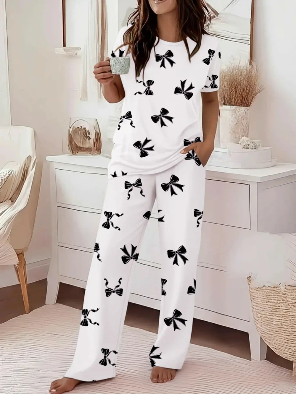 Casual Printed Loungewear Set