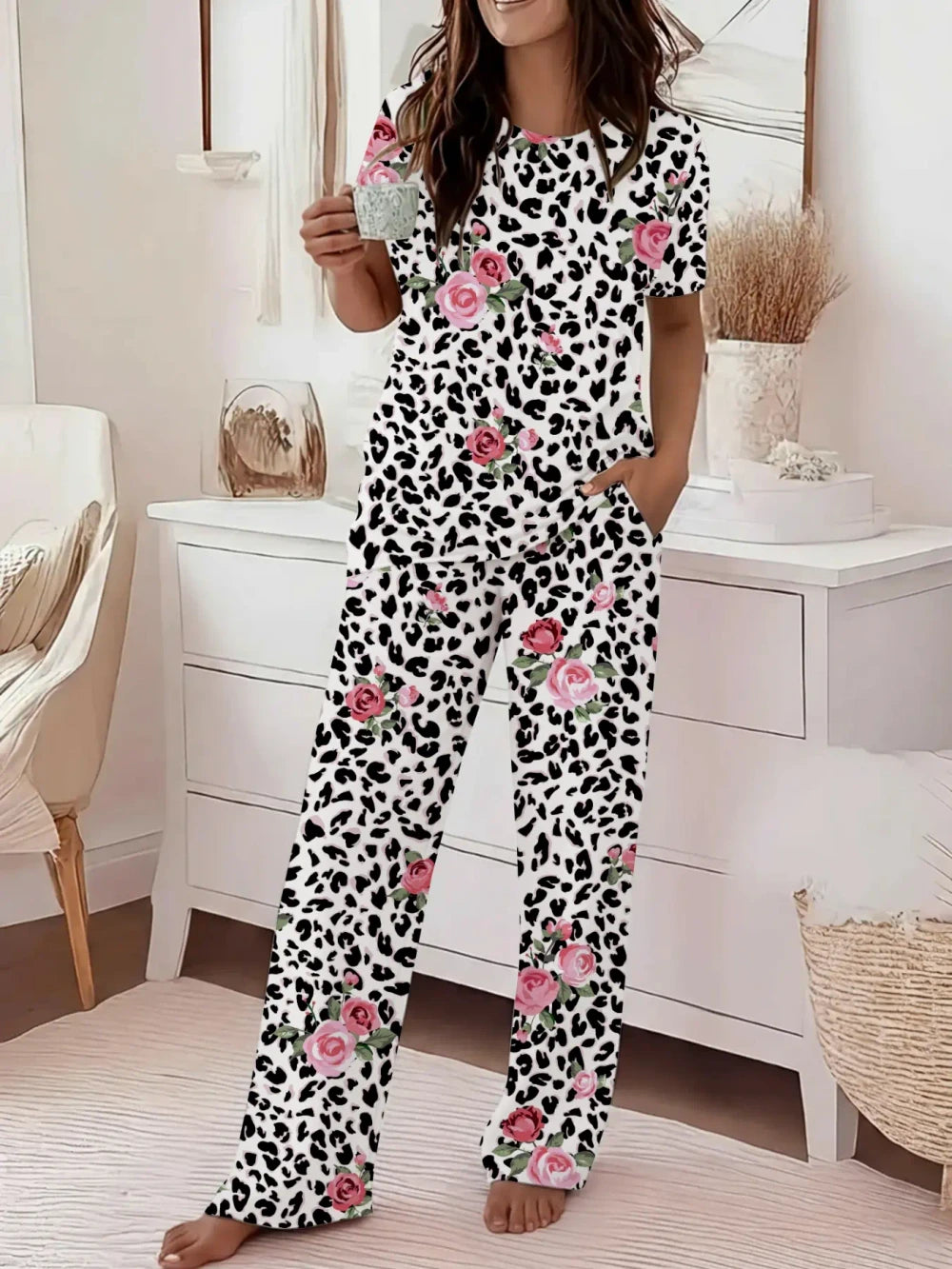 Casual Printed Loungewear Set