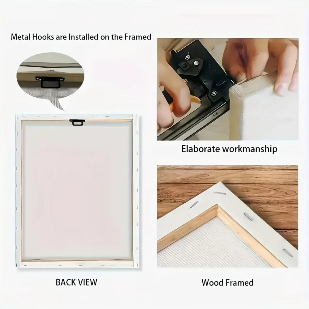Wood Framed Canvas Wall Art