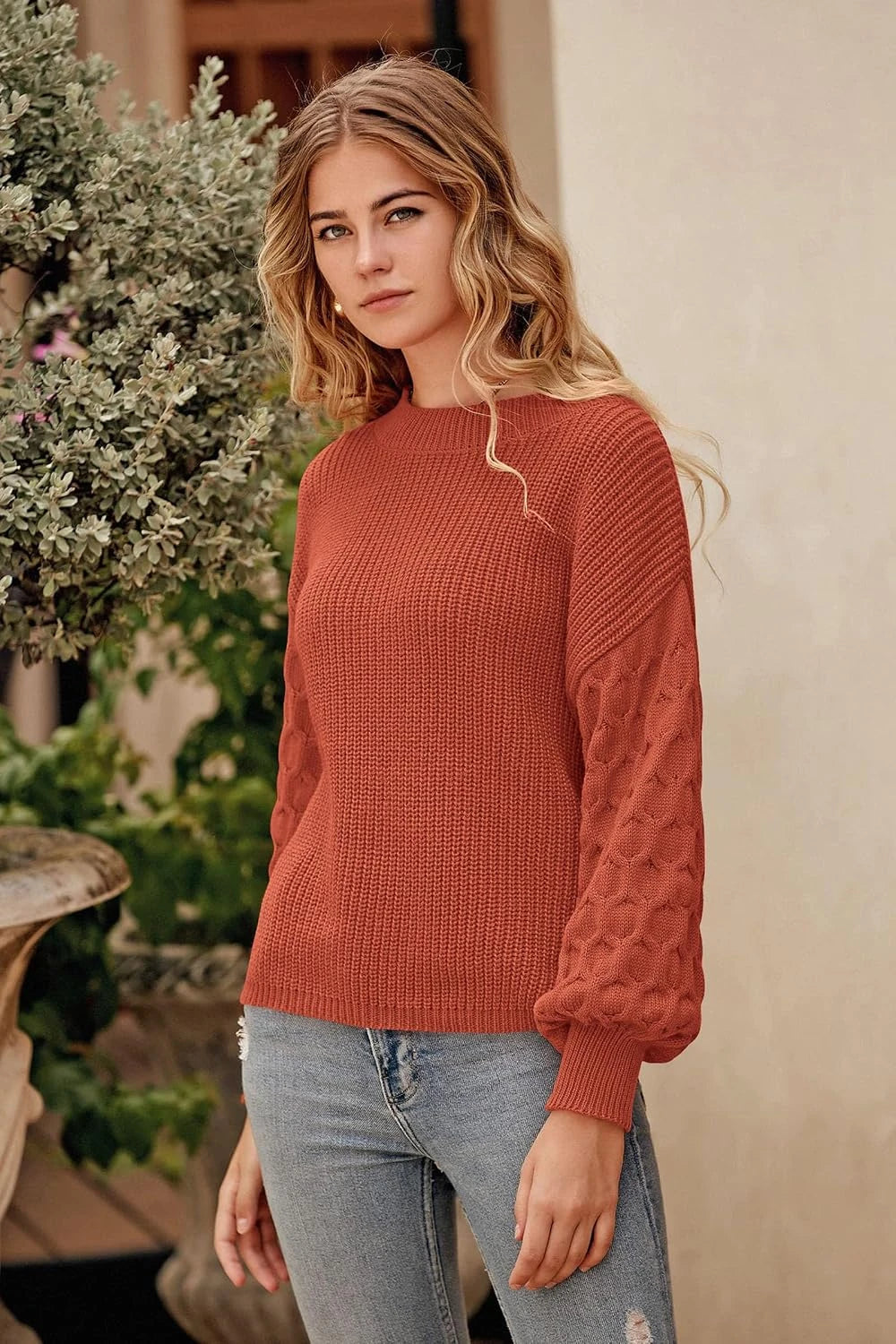 Chunky Knit Pullover Sweater