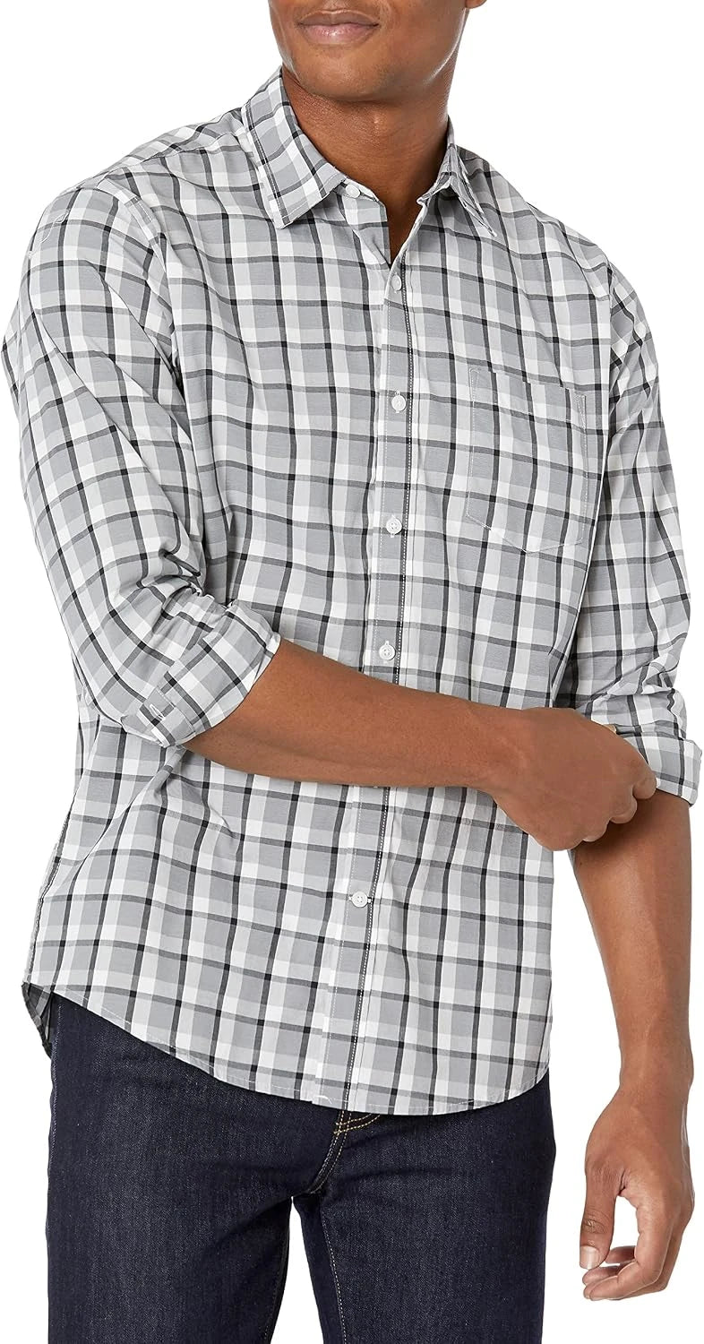 Mens Regular Fit Casual Poplin Shirt