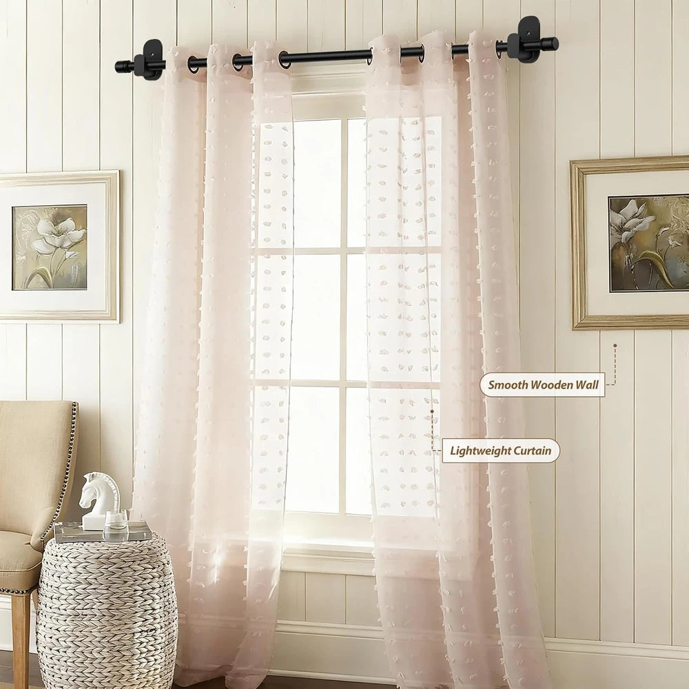 Black No Drilling Curtain Rod