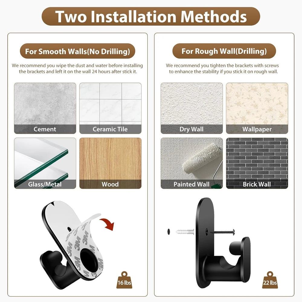 Black No Drilling Curtain Rod