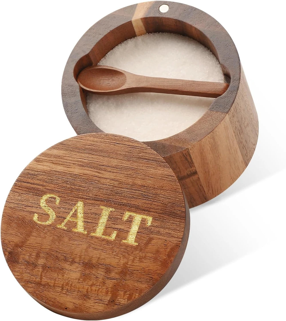 Acacia Wood Salt Cellar