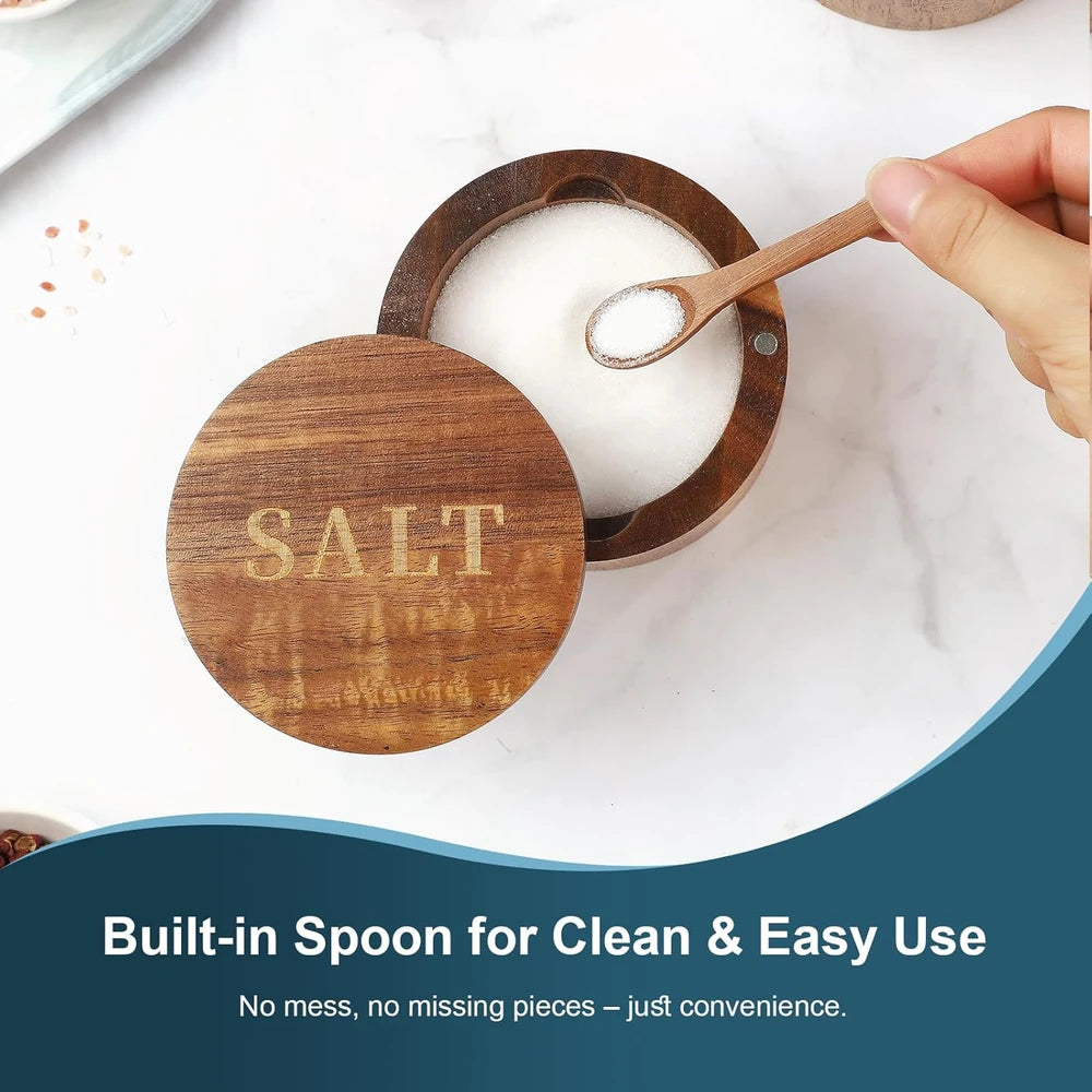 Acacia Wood Salt Cellar