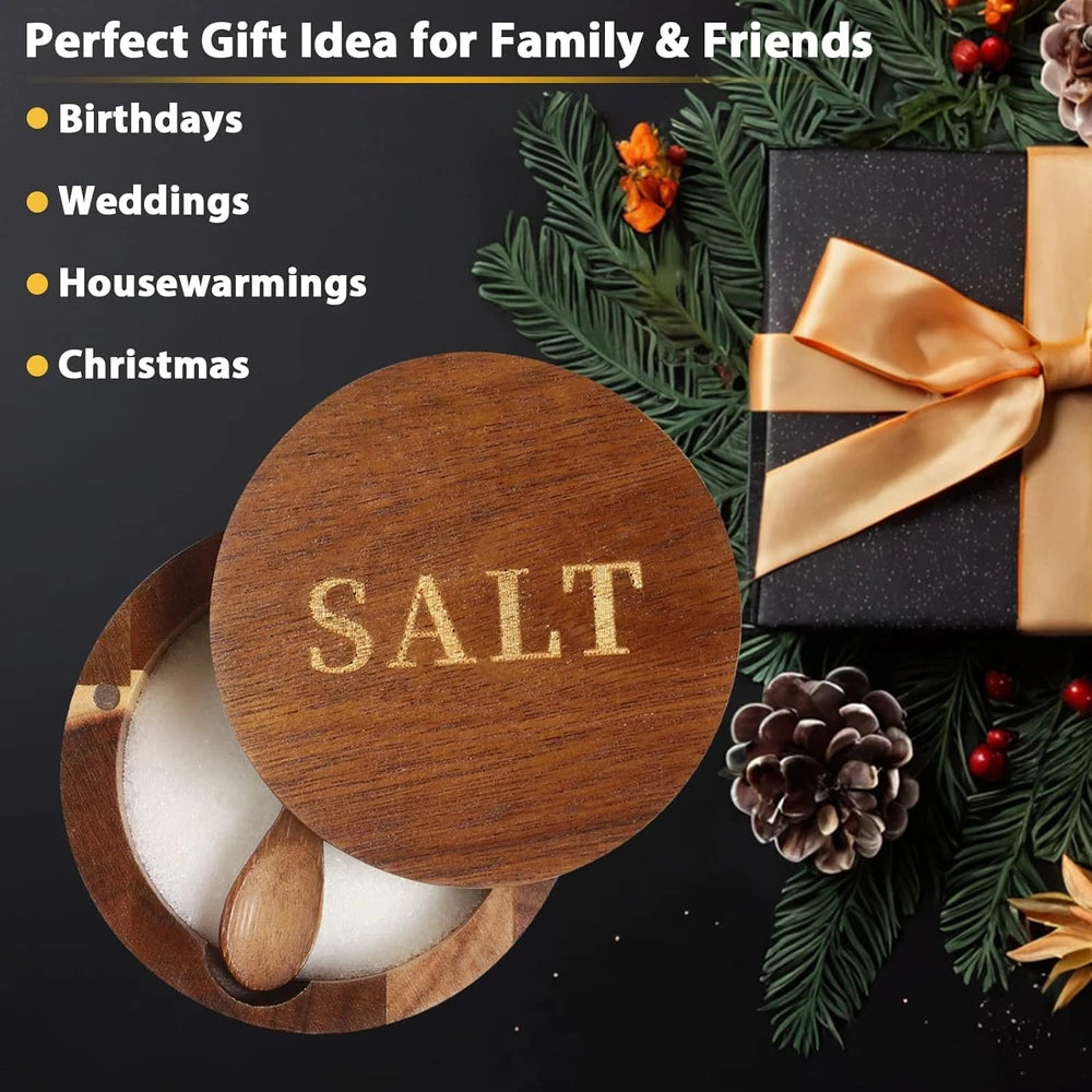 Acacia Wood Salt Cellar
