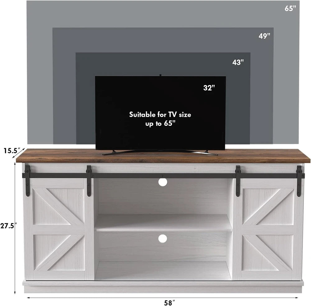 Jummico Sliding Barn Door TV Stand