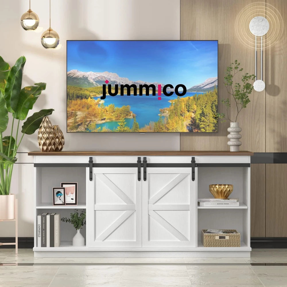 Jummico Sliding Barn Door TV Stand