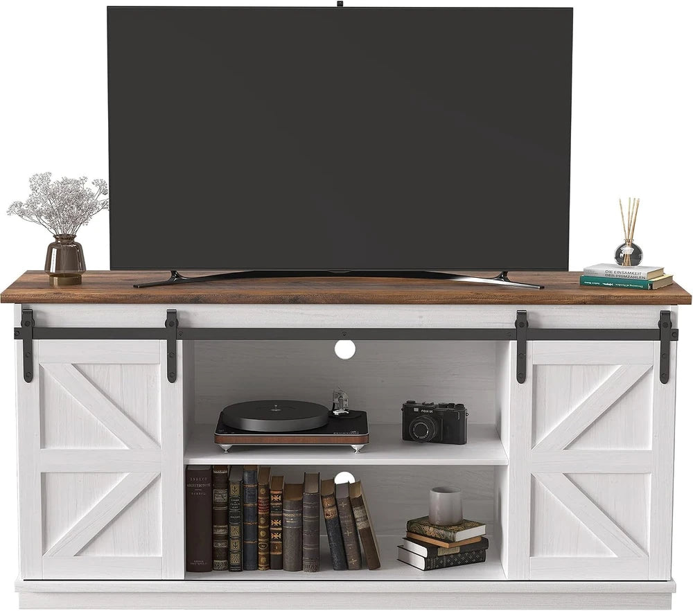 Jummico Sliding Barn Door TV Stand