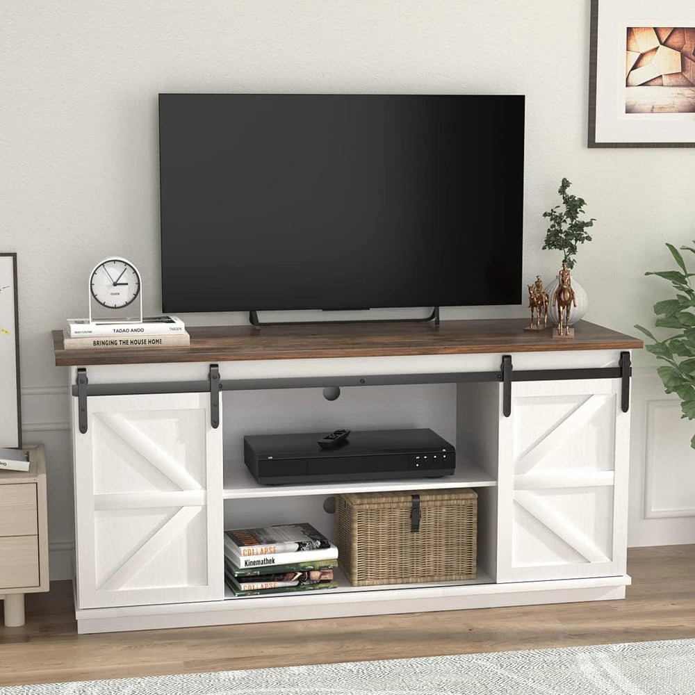 Jummico Sliding Barn Door TV Stand