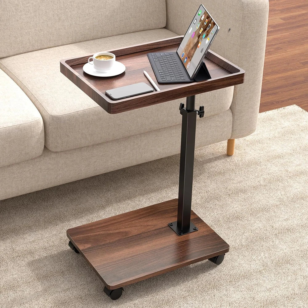 Walnut Brown Adjustable C Table