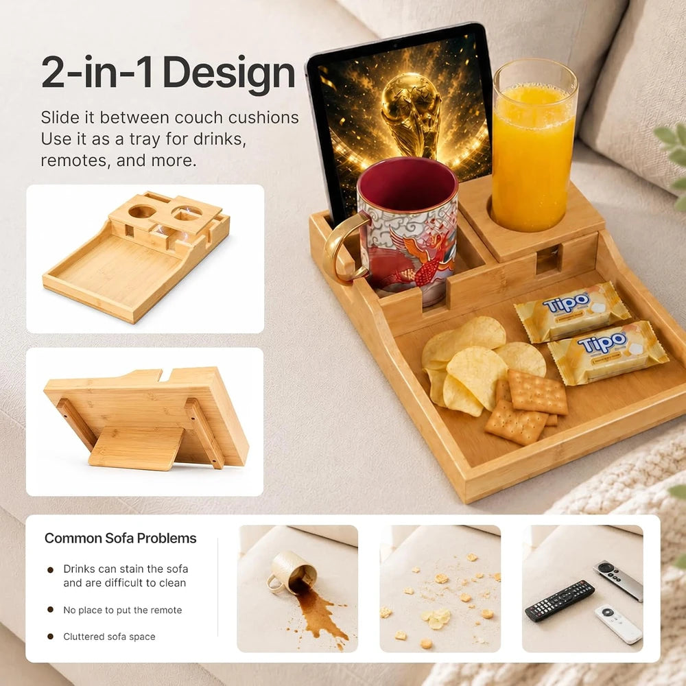 Bamboo Couch Tray Insert