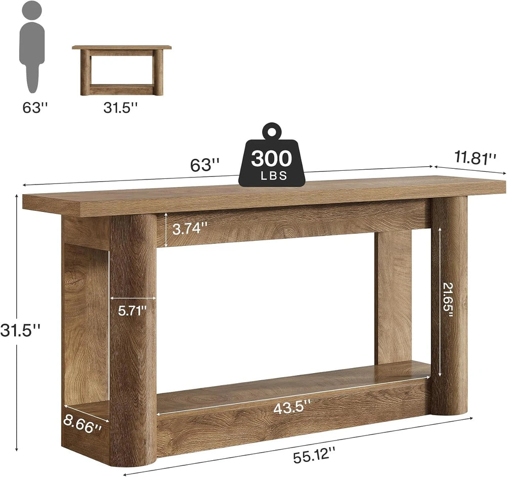 Rustic Farmhouse Console Table