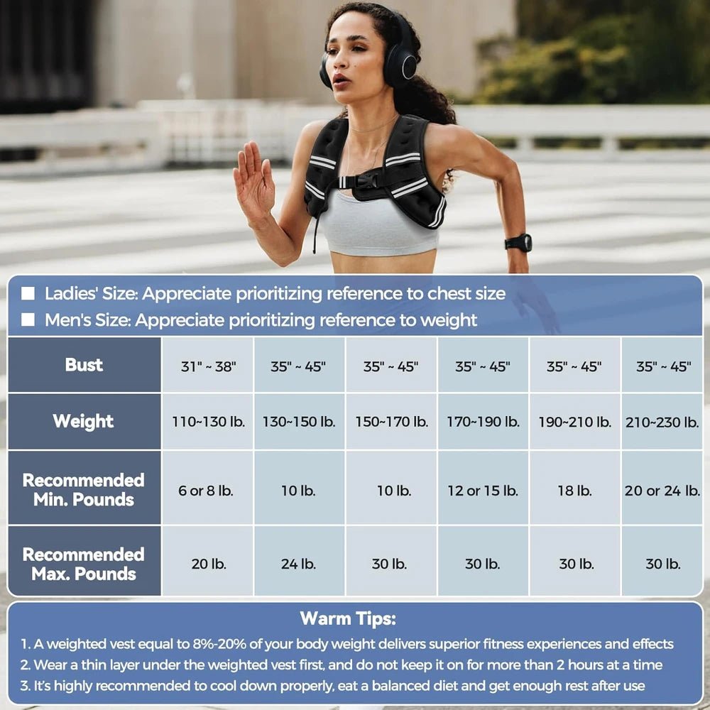 Zeerun Weighted Training Vest