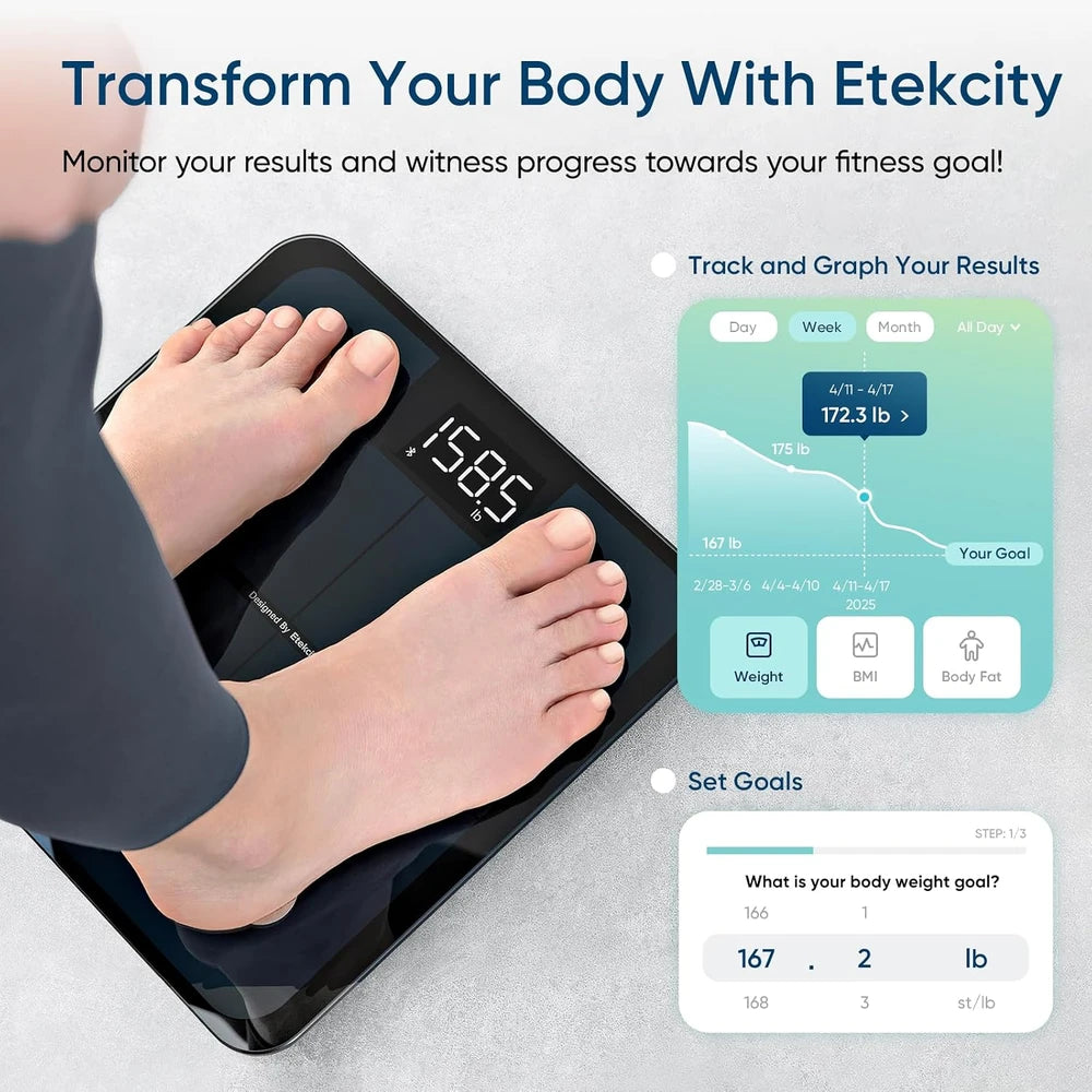 Tempered Glass Smart Body Weight Scale