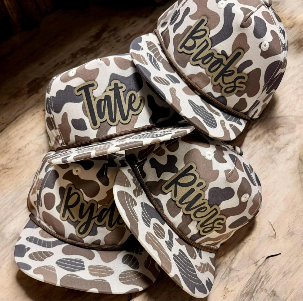 Personalized Camo Snapback Hat