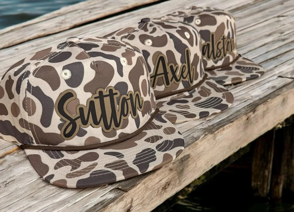 Personalized Camo Snapback Hat
