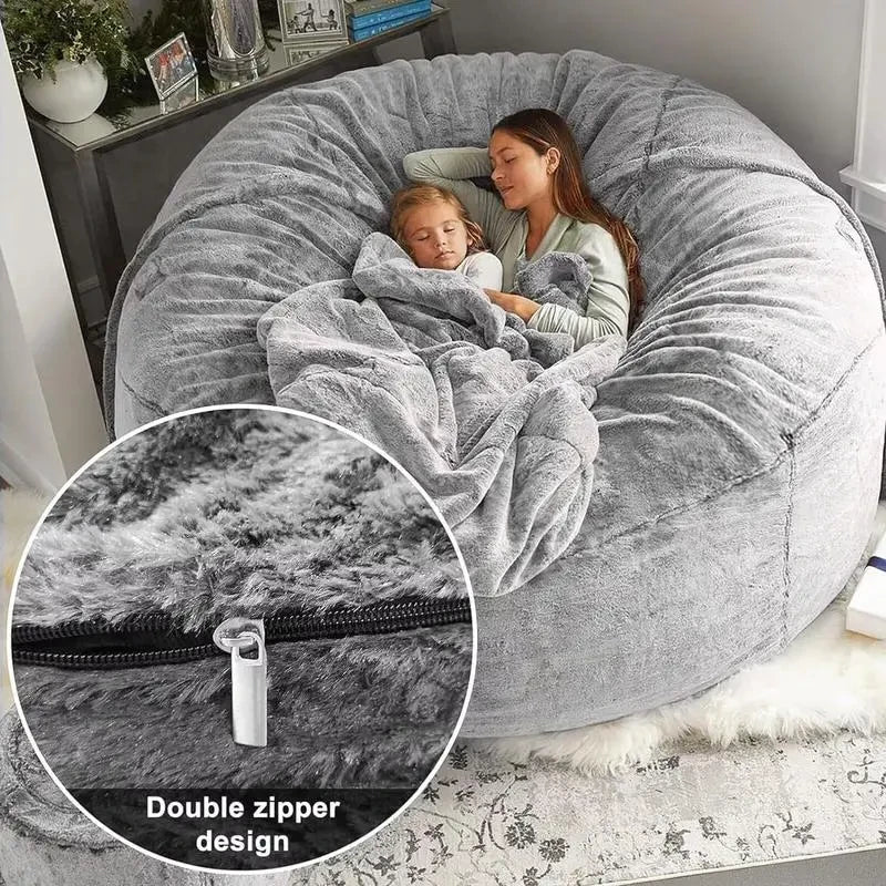 Oversized Flannel Memory Foam Bean Bag Chair