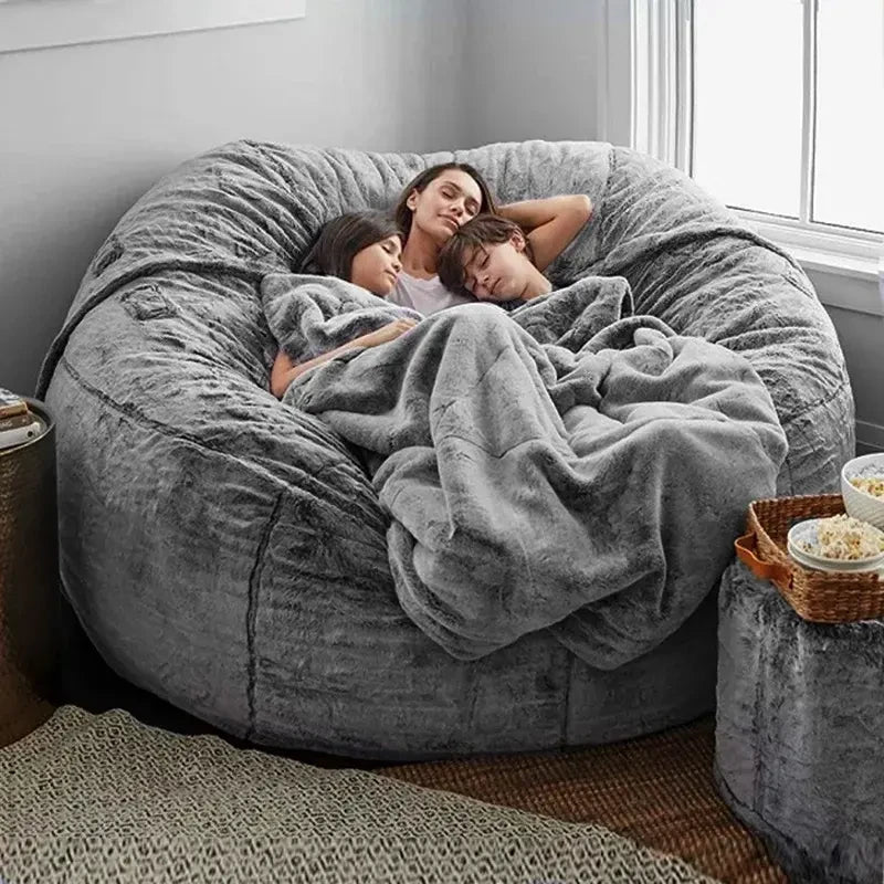 Oversized Flannel Memory Foam Bean Bag Chair
