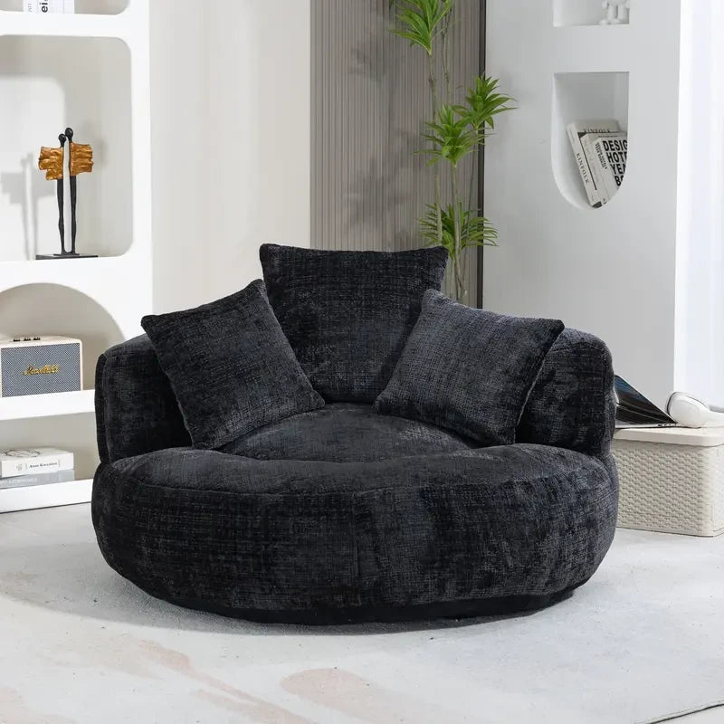 Oversized Chenille Bean Bag Chair