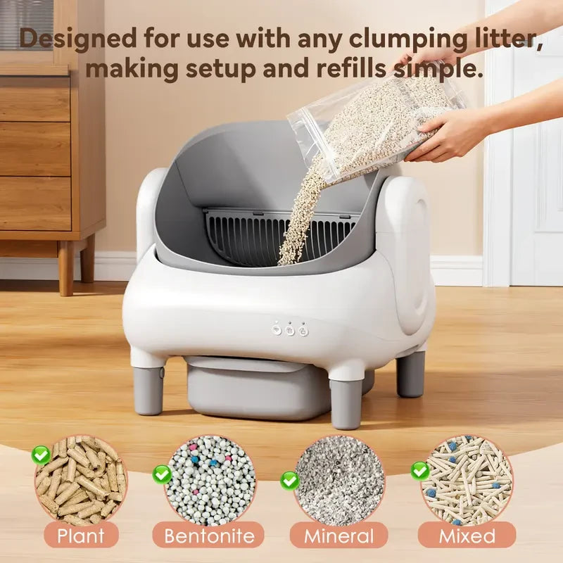 FUMOI Automatic Litter Box for Multi-Cat Homes