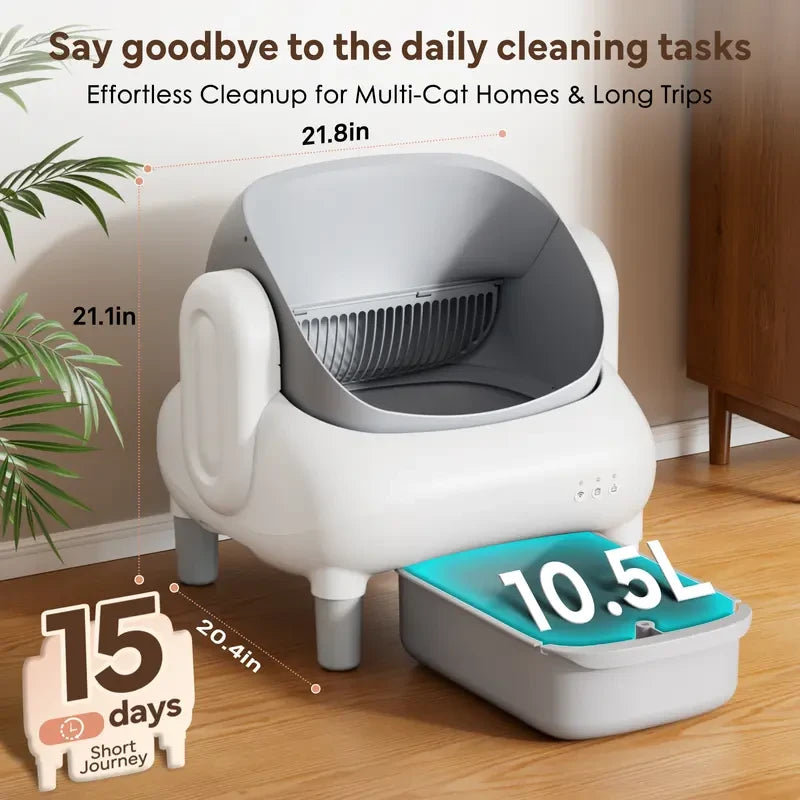 FUMOI Automatic Litter Box for Multi-Cat Homes