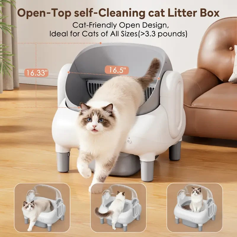 FUMOI Automatic Litter Box for Multi-Cat Homes