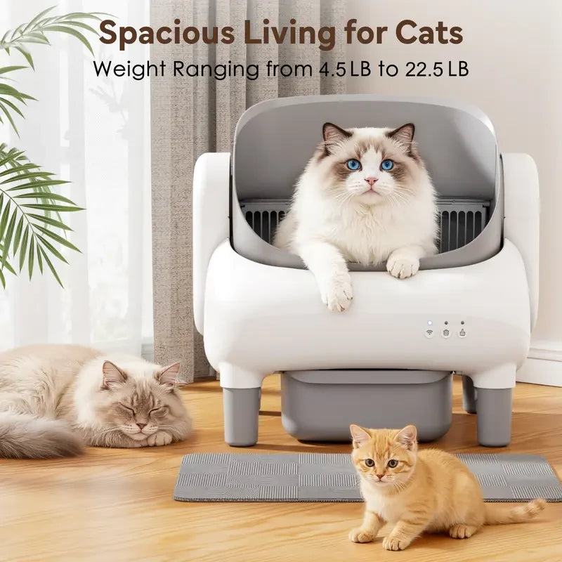 FUMOI Automatic Litter Box for Multi-Cat Homes