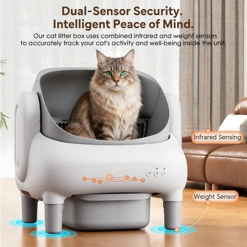 FUMOI Automatic Litter Box for Multi-Cat Homes