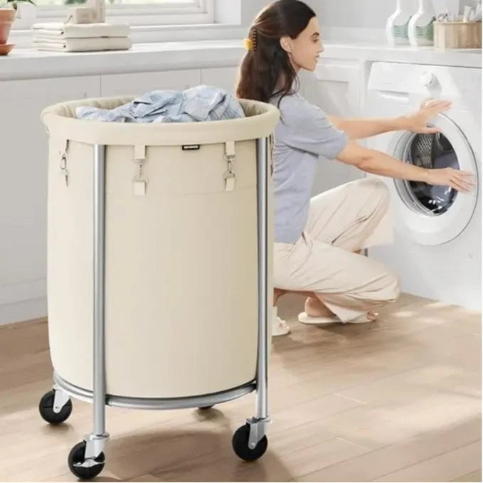 Rolling Laundry Basket with Wheels