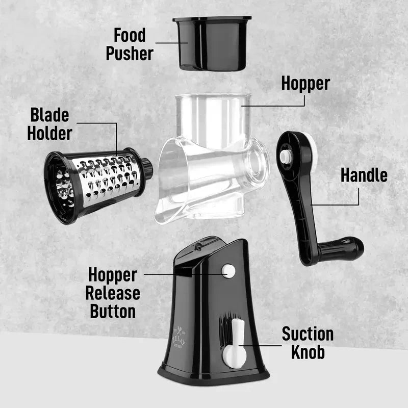 Zulay Kitchen Rotary Cheese Grater