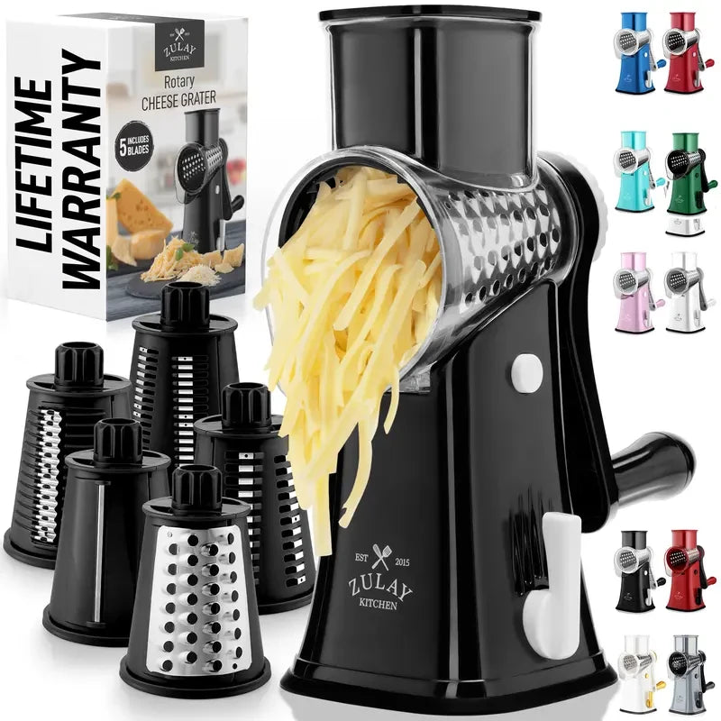 Zulay Kitchen Rotary Cheese Grater