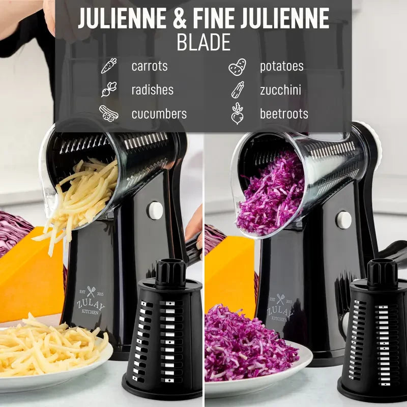 Zulay Kitchen Rotary Cheese Grater