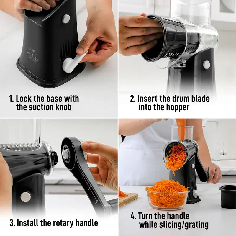 Zulay Kitchen Rotary Cheese Grater