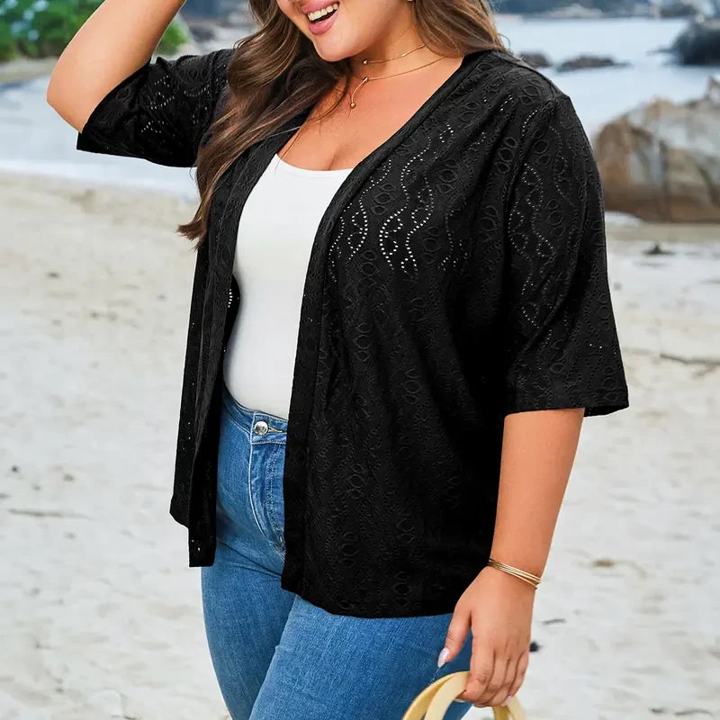 Plus Size Knitted Summer Cardigan