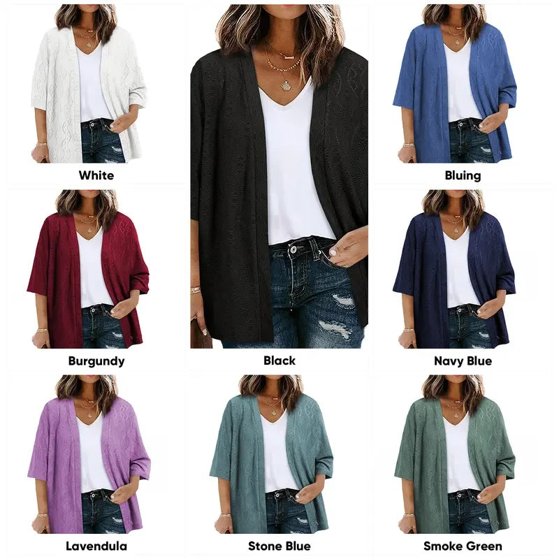 Plus Size Knitted Summer Cardigan