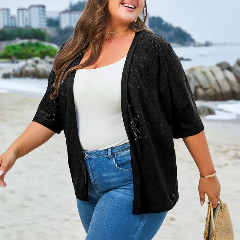 Plus Size Knitted Summer Cardigan
