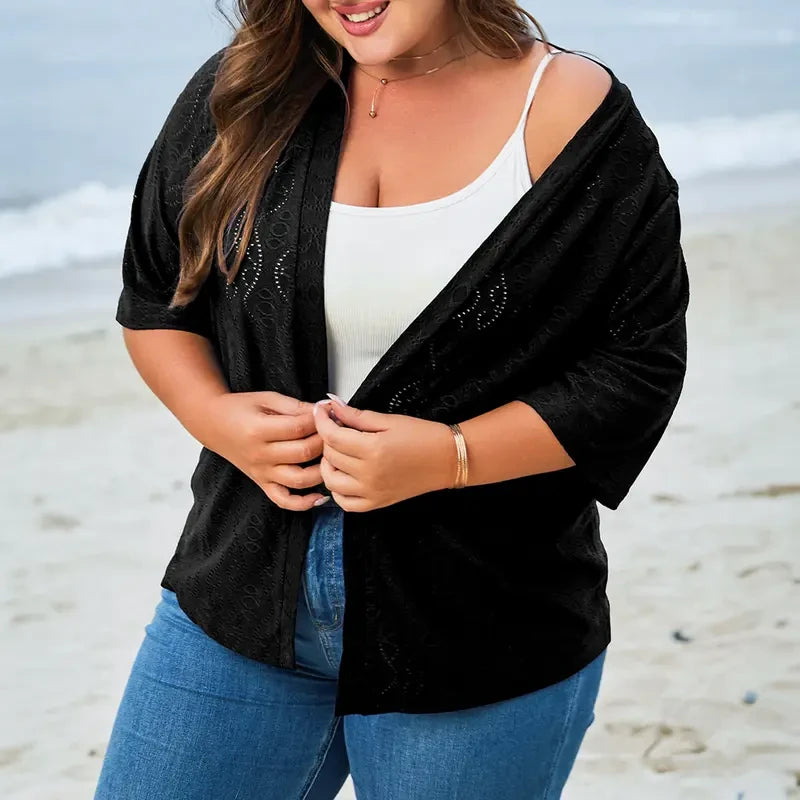 Plus Size Knitted Summer Cardigan